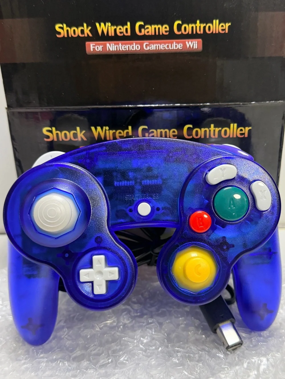 Black Wired Game Controller for Nintendo GameCube & Wii - Compatible Third-Party